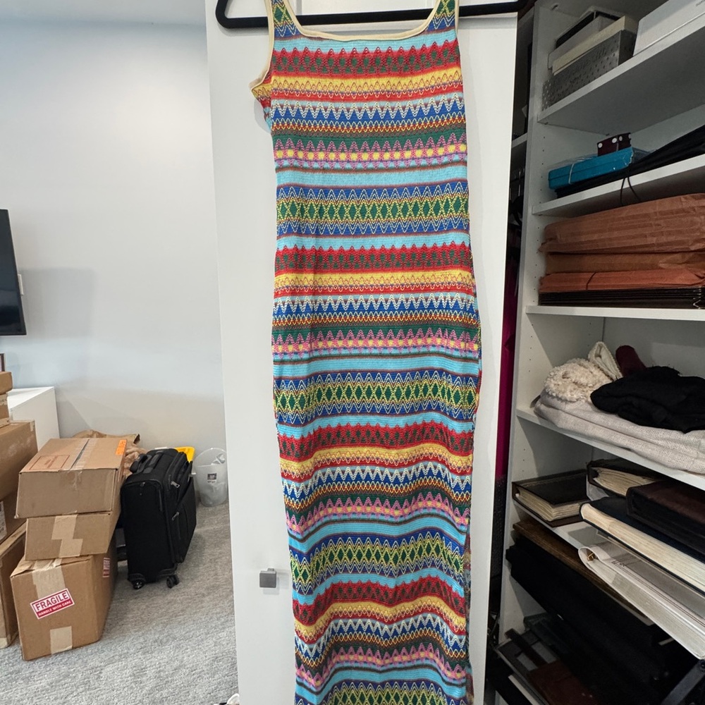 Colorful Striped Maxi Dress
